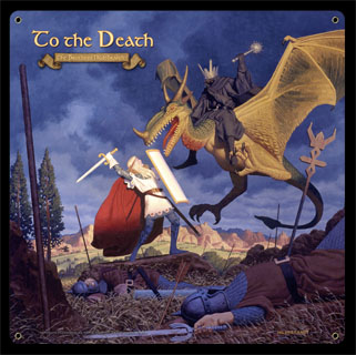 To the Death - Eowyn & Nazgul - Vintage Tin Sign, Brothers Hildebrandt