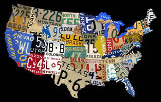 License Plate USA PS044- Vintage Tin Sign, PTS