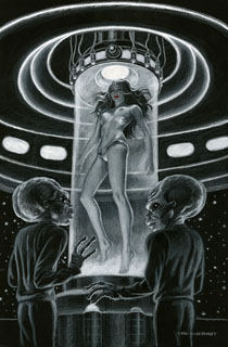 Aliens, Bubbles, and Babes - Black Board, Greg Hildebrandt