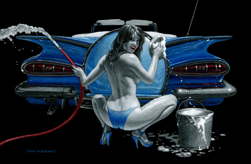 Hot Rear Ends - Black Board, Greg Hildebrandt