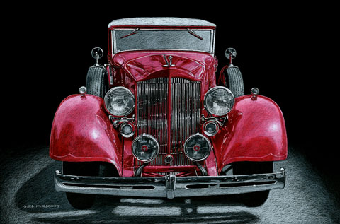 1934 Packard Roadster - Black Board , Greg Hildebrandt