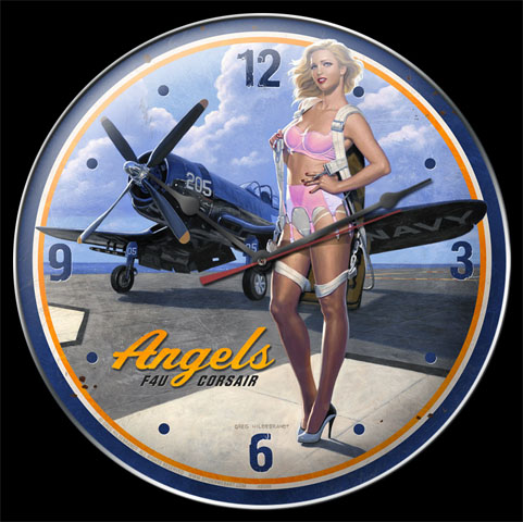 On the Wings of Angels - Clock, Greg Hildebrandt