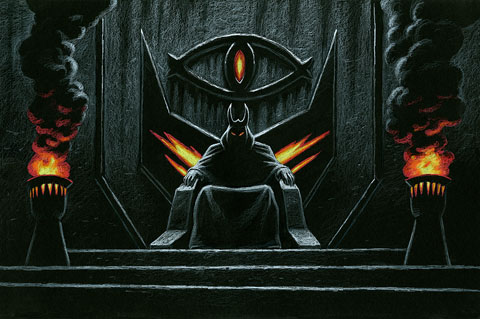 Sauron, the Dark Lord Black Board - Giclee, Greg Hildebrandt