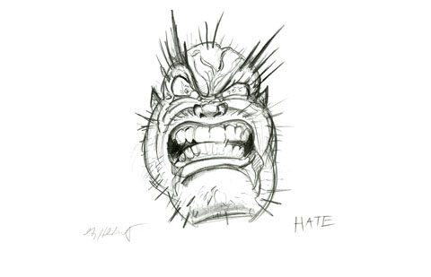 Hate sketch, Greg Hildebrandt