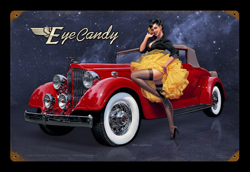 Eye Candy - Vintage Tin Sign - Large, Greg Hildebrandt