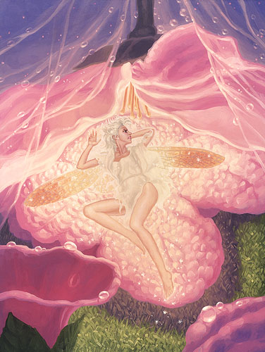 Tinkerbell on a Leaf., Greg Hildebrandt
