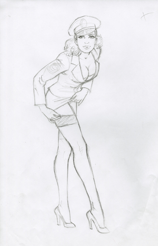 Give a lady a lift? - Sketch #1, Greg Hildebrandt