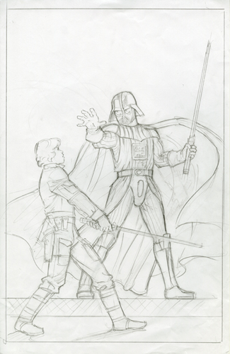 Star Wars - Marvel Cover - Sketch #10, Greg Hildebrandt