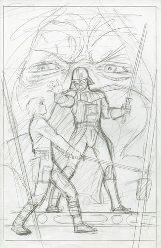 Star Wars - Marvel Cover - Sketch #11, Greg Hildebrandt