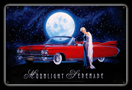 Moonlight Serenade - Vintage Tin Sign - Large, Greg Hildebrandt