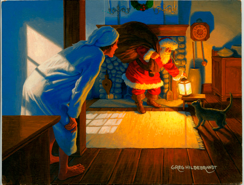 A Christmas Treasury - Down the Chimney, Greg Hildebrandt
