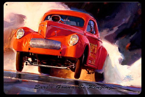 Ears R Gonna Be Ringing - Vintage Tin Sign, Tom Fritz