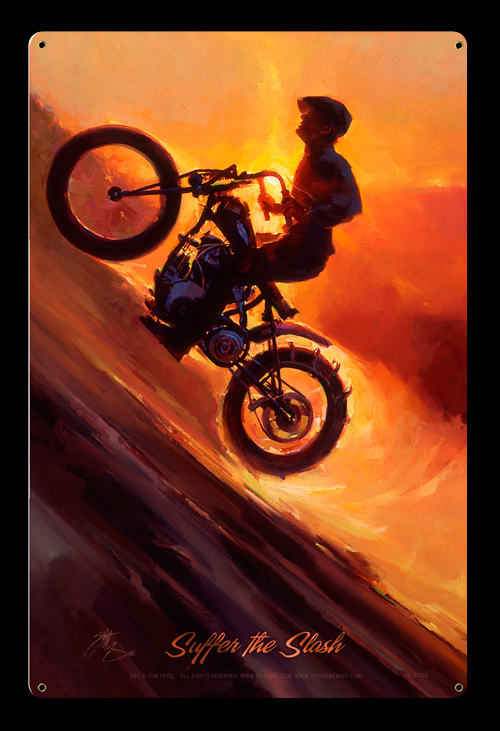 Suffer the Slash - Vintage Tin Sign, Tom Fritz