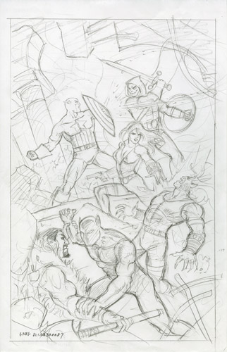 Secret Wars - Sketch #1, Greg Hildebrandt