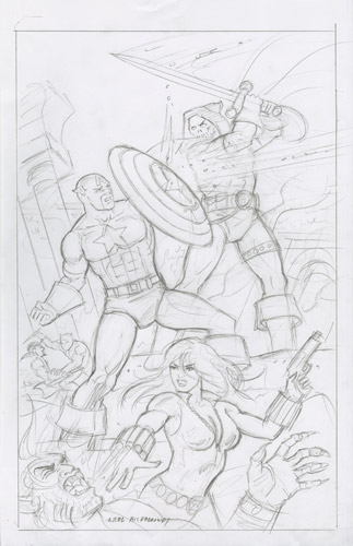 Secret Wars - Sketch #3, Greg Hildebrandt