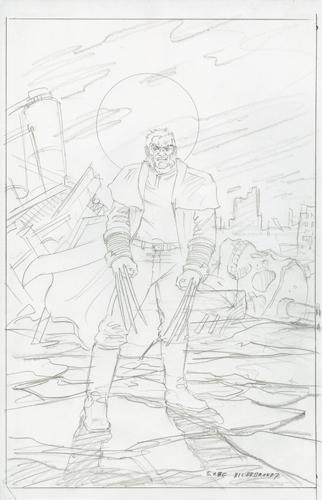 Marvel - Old Man Logan Cover - Sketch #2, Greg Hildebrandt