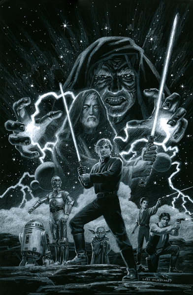 Star Wars - Marvel Cover #3 - Black Board, Greg Hildebrandt