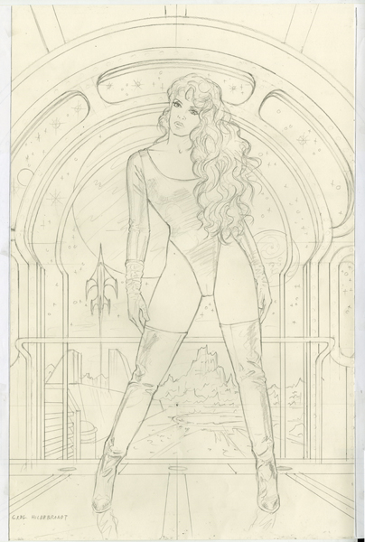 Lunar Fantasy - Sketch, Greg Hildebrandt