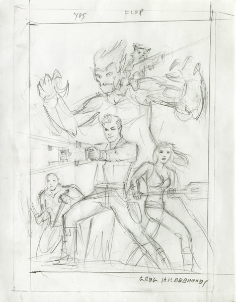 Guardians of the Galaxy - Cover - Rough #1, Greg Hildebrandt