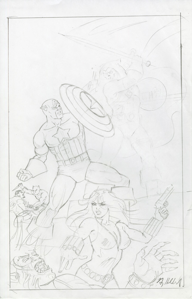 Secret Wars - Sketch #4, Greg Hildebrandt