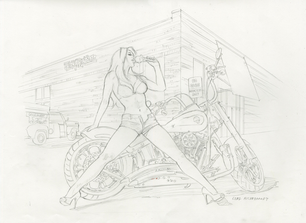 Independence Day - sketch, Greg Hildebrandt