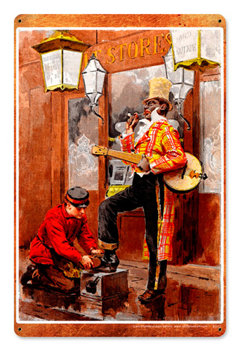 Banjo Shoeshine, SpiderWebArt Gallery