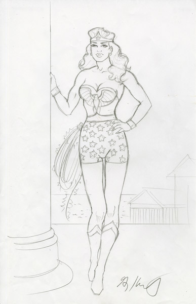 Wonder Woman 75th Anniversary - Sketch #3, Greg Hildebrandt