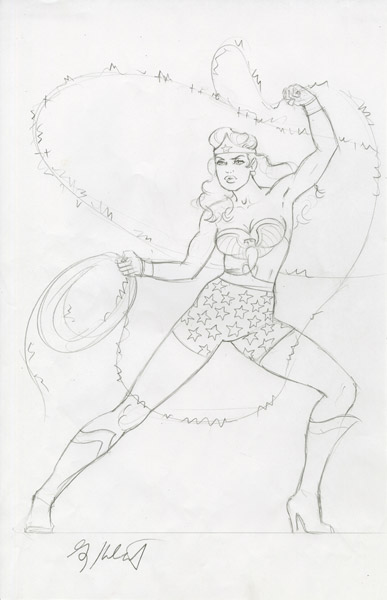 Wonder Woman 75th Anniversary - Sketch #4, Greg Hildebrandt