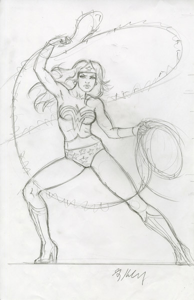 Wonder Woman 75th Anniversary - Sketch #6, Greg Hildebrandt