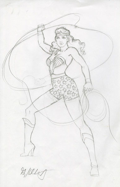 Wonder Woman 75th Anniversary - Sketch #9, Greg Hildebrandt