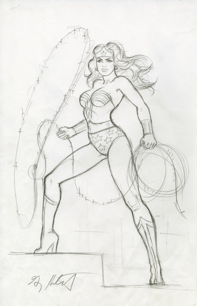 Wonder Woman 75th Anniversary - Sketch #10, Greg Hildebrandt