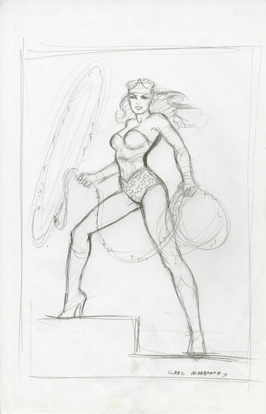 Wonder Woman 75th Anniversary - Sketch #12, Greg Hildebrandt