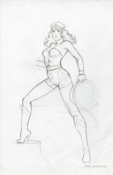 Wonder Woman 75th Anniversary - Sketch #14, Greg Hildebrandt