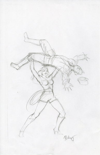 Wonder Woman 75th Anniversary - Sketch #15, Greg Hildebrandt