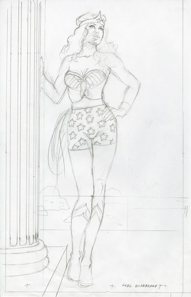 Wonder Woman 75th Anniversary - Sketch #17, Greg Hildebrandt