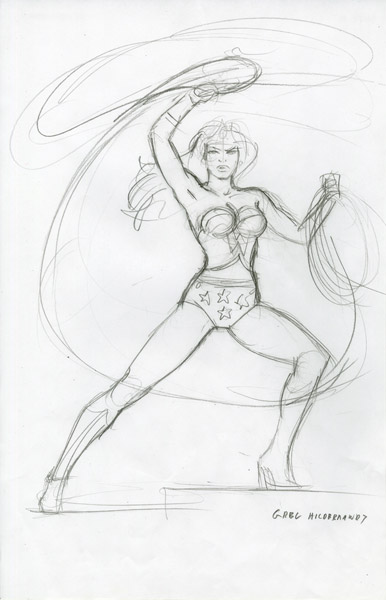 Wonder Woman 75th Anniversary - Sketch #21, Greg Hildebrandt