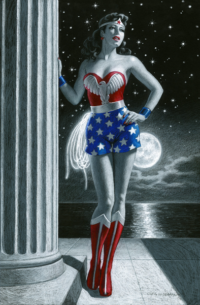Wonder Woman 75th Anniversary - Black Board, Greg Hildebrandt