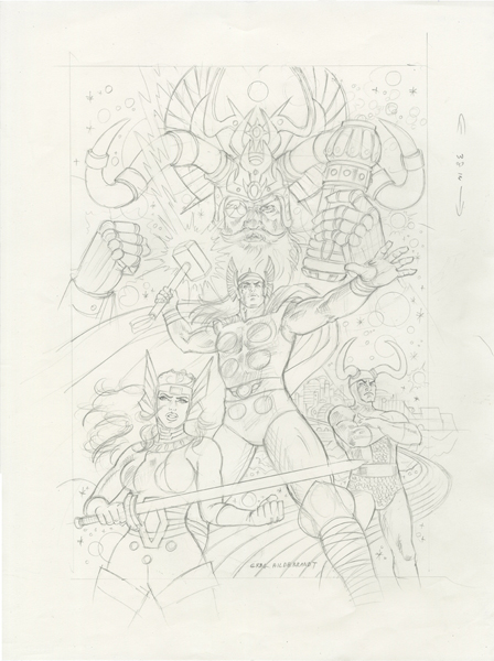 Thor - Marvel Cover - Final Sketch, Greg Hildebrandt