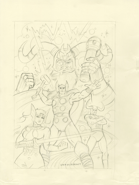 Thor - Marvel Cover - Sketch #2, Greg Hildebrandt
