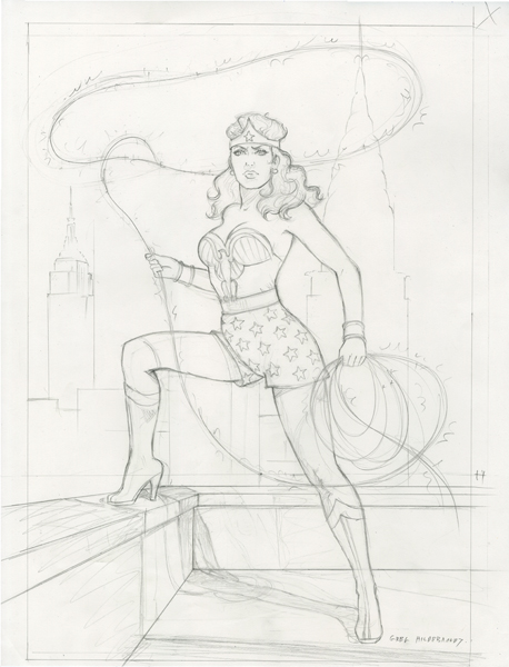 Wonder Woman 75th Anniversary -Final Sketch , Greg Hildebrandt