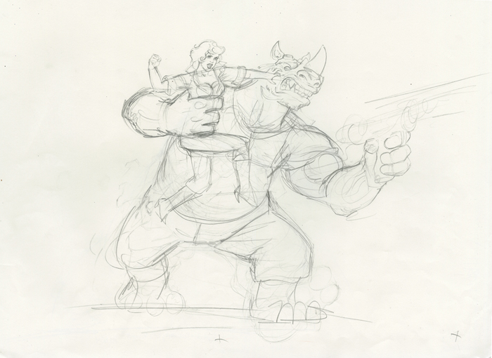 Bebop and Rocksteady-Rough #3, Greg Hildebrandt