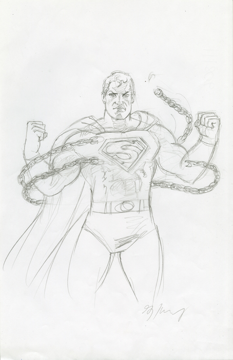 Superman Unchained-Sketch #1, Greg Hildebrandt