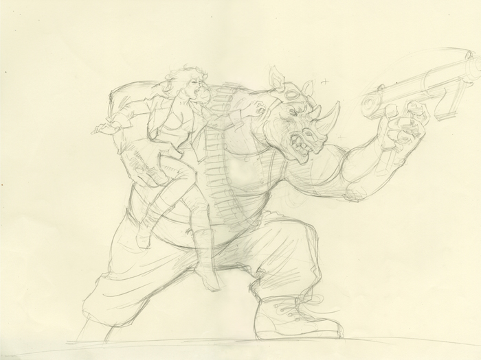 Bebop and Rocksteady-Rough #6, Greg Hildebrandt