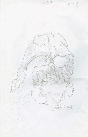 Vader Death-mask - Sketch #1, Greg Hildebrandt