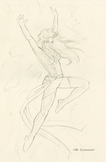 Dark Phoenix - Preliminary Sketch, Greg Hildebrandt
