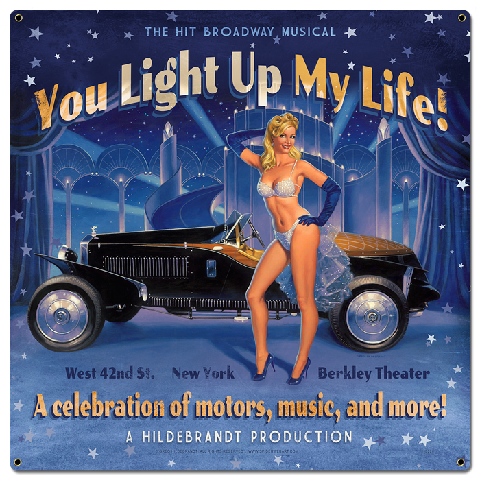 You Light Up My Life - Vintage Tin Sign - Large, Greg Hildebrandt