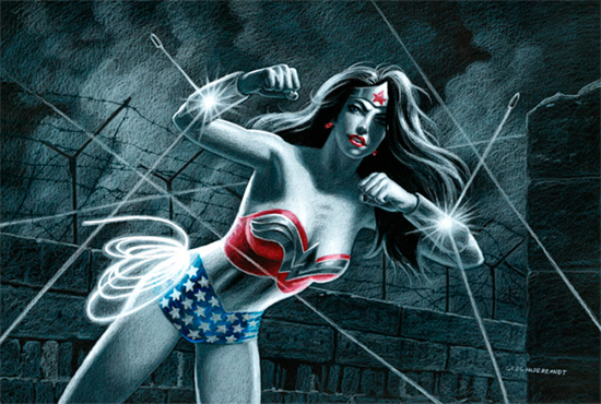 Wonder Woman - Black Board, Greg Hildebrandt
