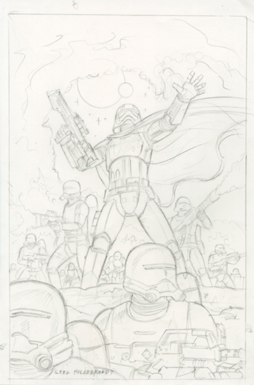 Captain Phasma - Cover - Sketch #1, Greg Hildebrandt