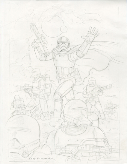 Captain Phasma - Cover - Final Sketch, Greg Hildebrandt