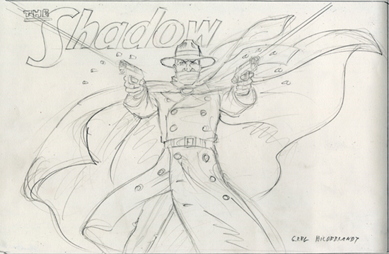 The Shadow - Blackboard concept, Greg Hildebrandt